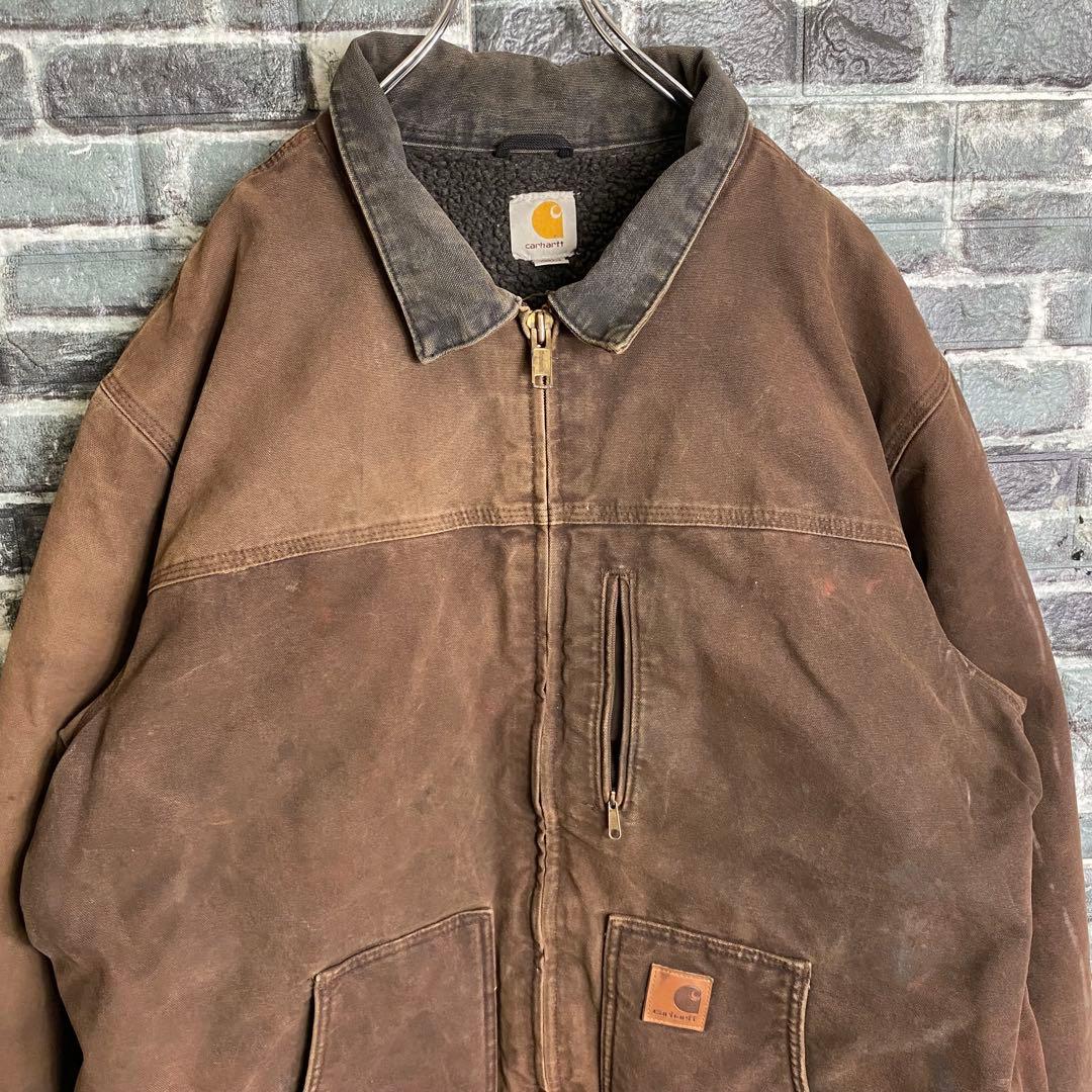 梅*ん様 カーハート⭐︎リッジコード ダックジャケット 古着 サンドストーン フ