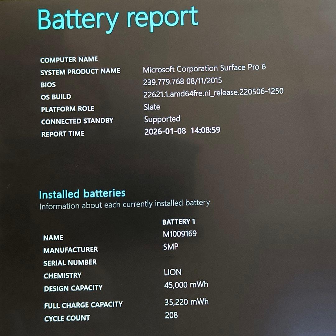 Surface pro6 8G・256GB カバー・ペン付き