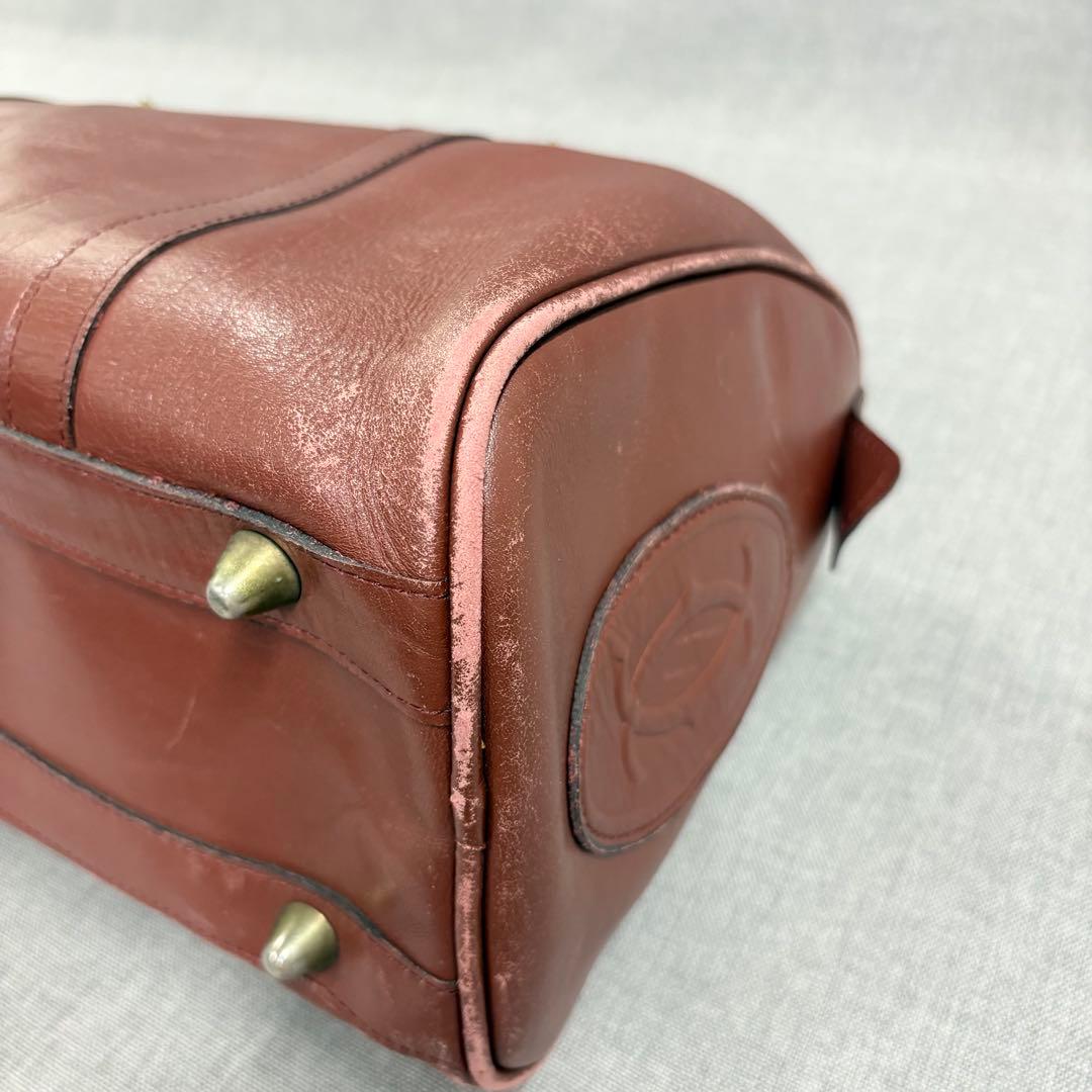 Cartier カルティエ ボストンバッグ マストライン ボルドー