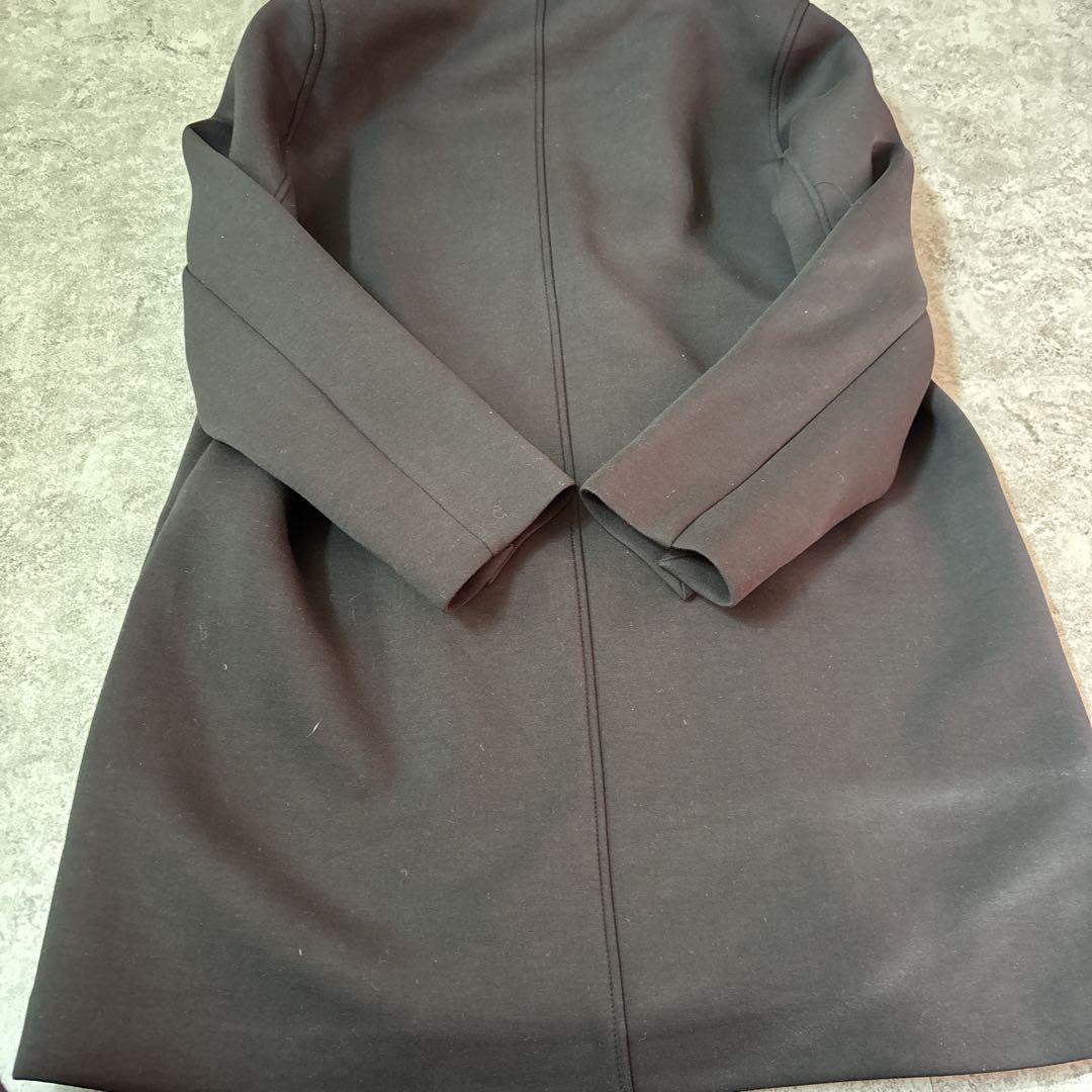 極美品　【ZARA】取り外し可能なフード付き コンビコート　L ブラック　黒
