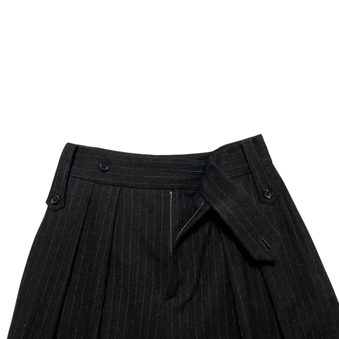 極美品 マーガレットハウエル ワイド キュロットパンツ ストライプ 日本製