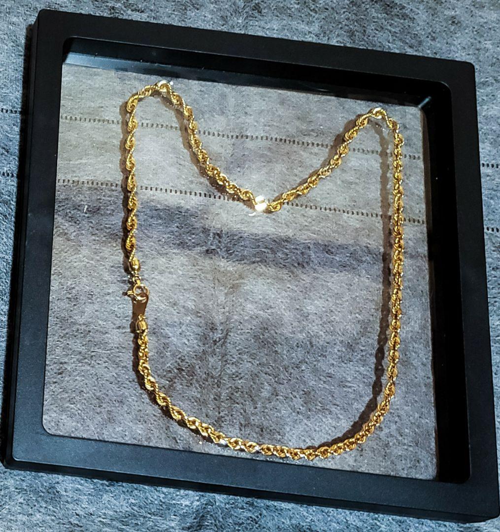 【18金ロープチェーン ❇11,1g❇】K18ネックレス50cm 迫力4mm幅❗