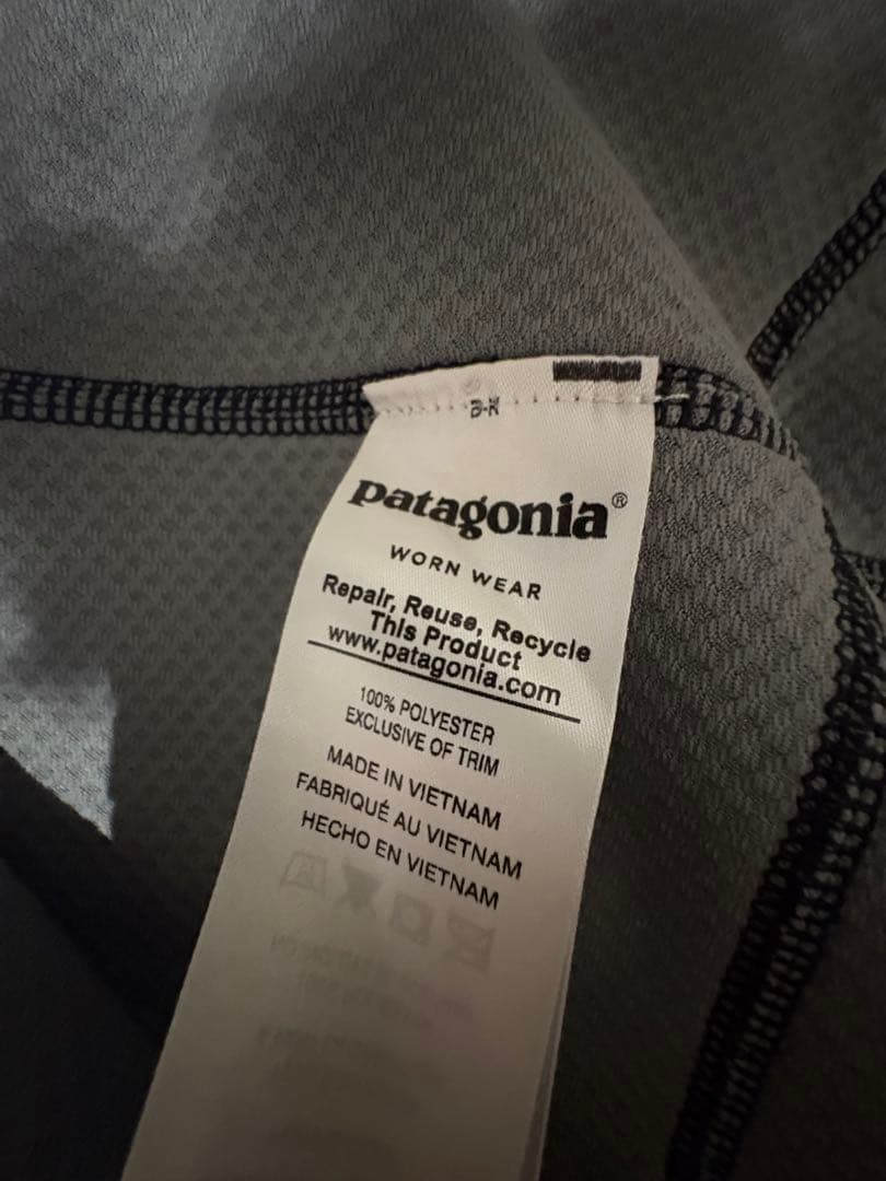 patagonia フリースベスト Mサイズ 黒 短丈