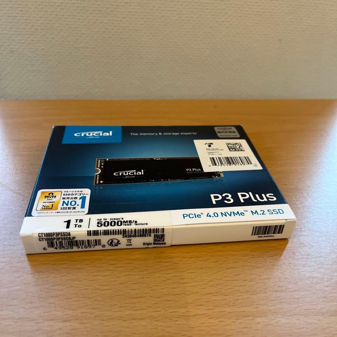 Crucial P3 Plus 1TB SSD CT1000P3PSS 新品
