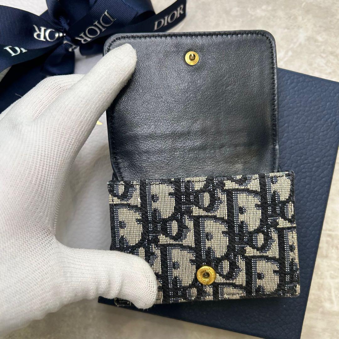 美品✨DIOR クリスチャンディオール ロゴ キャンバス 三つ折り財布