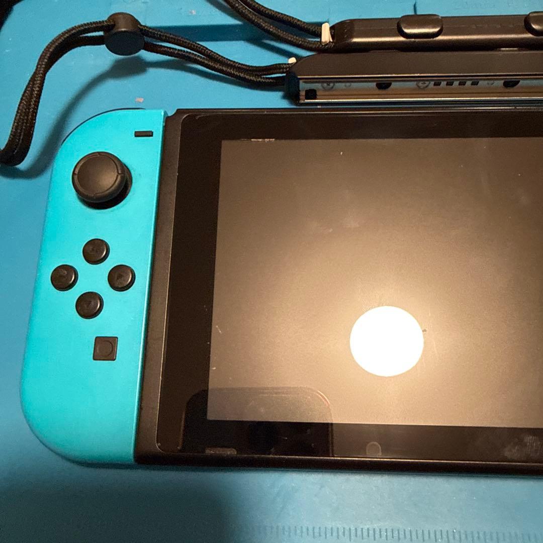 Nintendo Switch 本体 ネオンレッドネオンブルーストラップ充電付