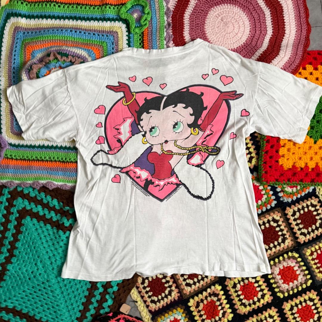 ぽ*ン様 ベティーブープー 両面 デカプリント 90s vintage オーバー