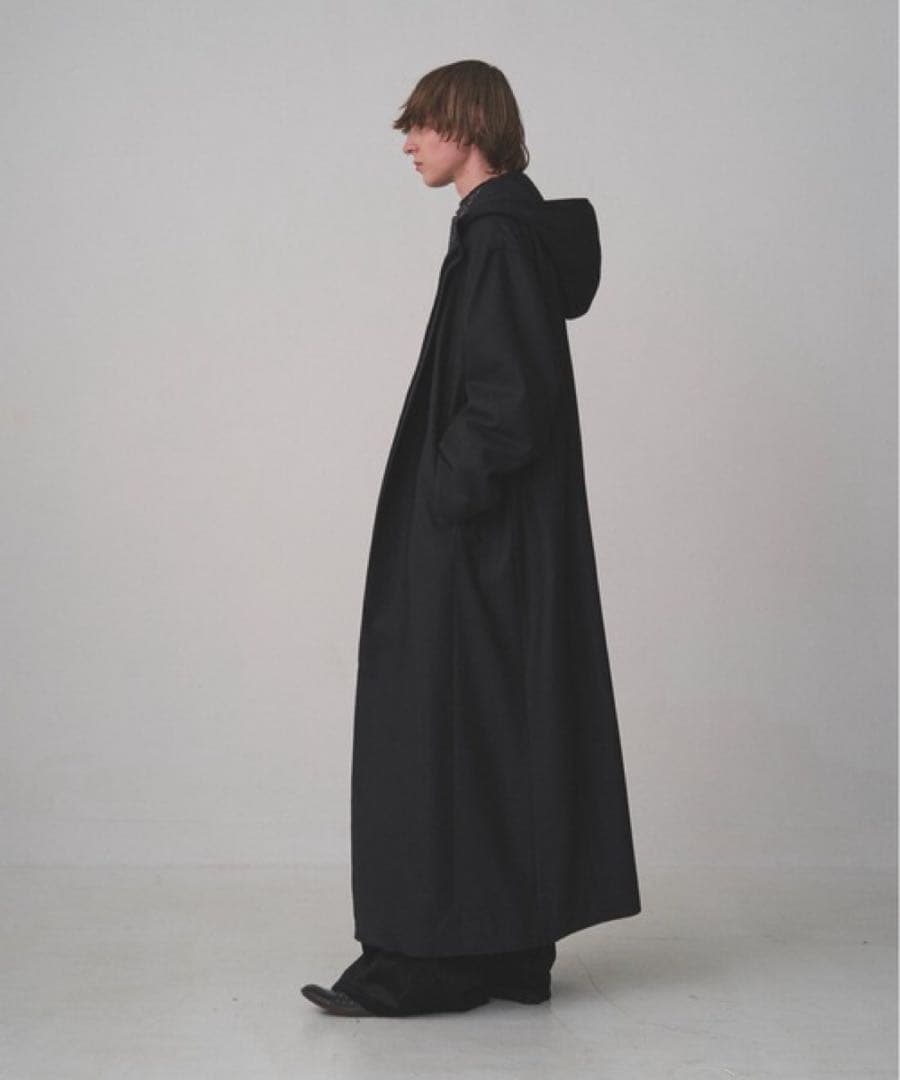 ジャケット・アウター juha EXTREME OVER HOODED COAT BLACK