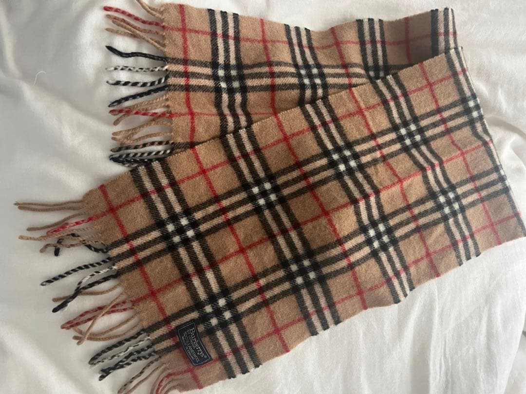 Burberry's 100%ラムウール マフラー チェック柄