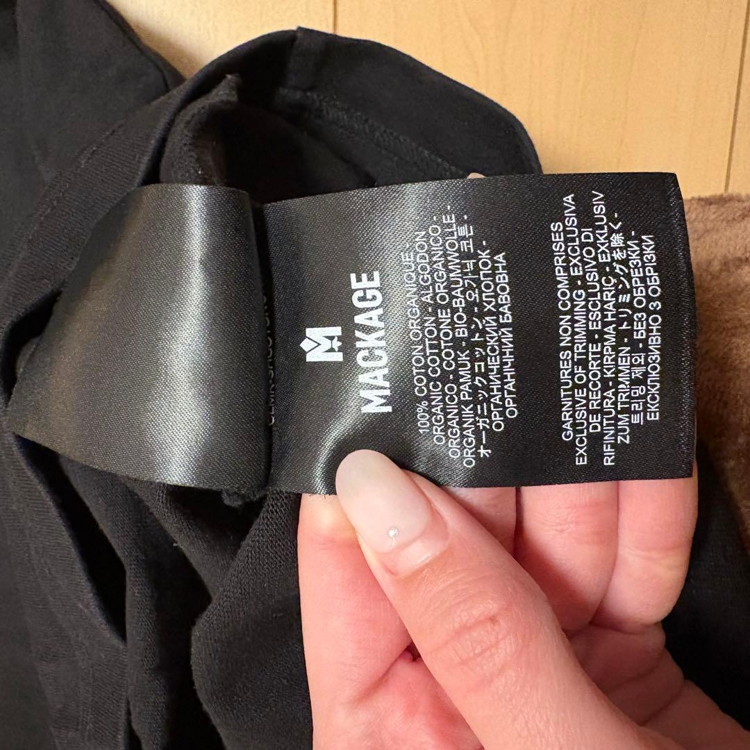 Mackage Tシャツ　黒　メンズLサイズ