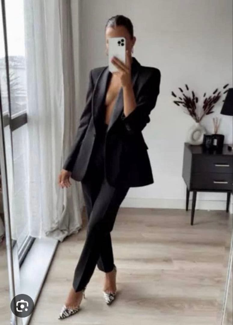 極美品✨ZARA ザラ サテン襟 タキシードジャケット L