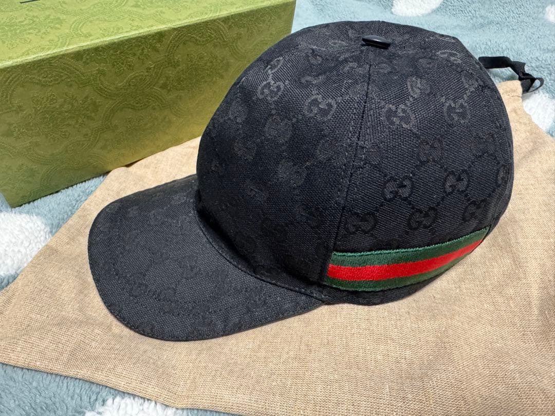 Gucci GG キャップ 帽子 ブラック 箱付き