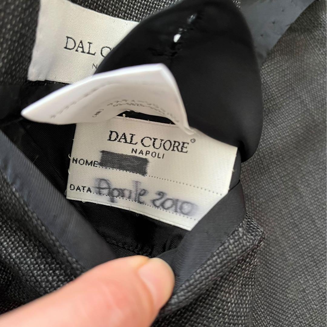 ダルクオーレDALCUORE⭐️44〜46⭐️春夏ウールジャケット⭐️チャコールグレー