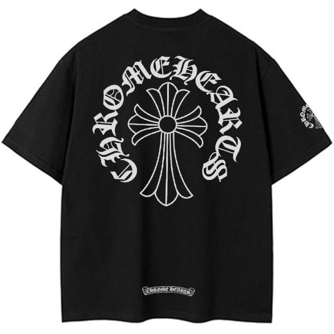 CHROME HEARTS tシャツ黒 XL 白煙親父