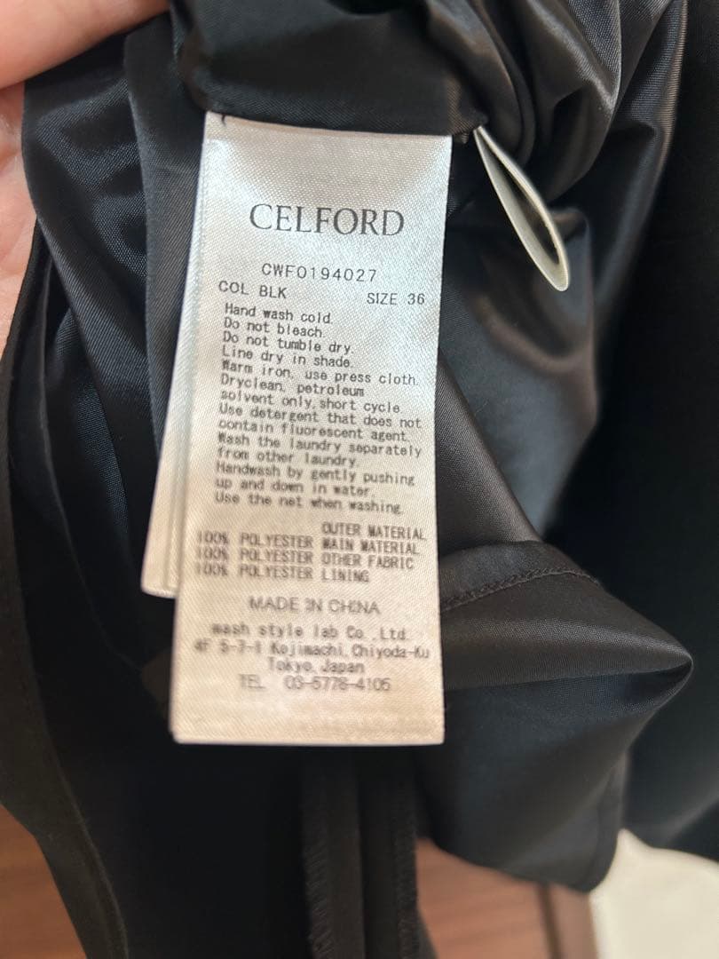 CELFORD ボウタイAラインワンピース　サイズ36