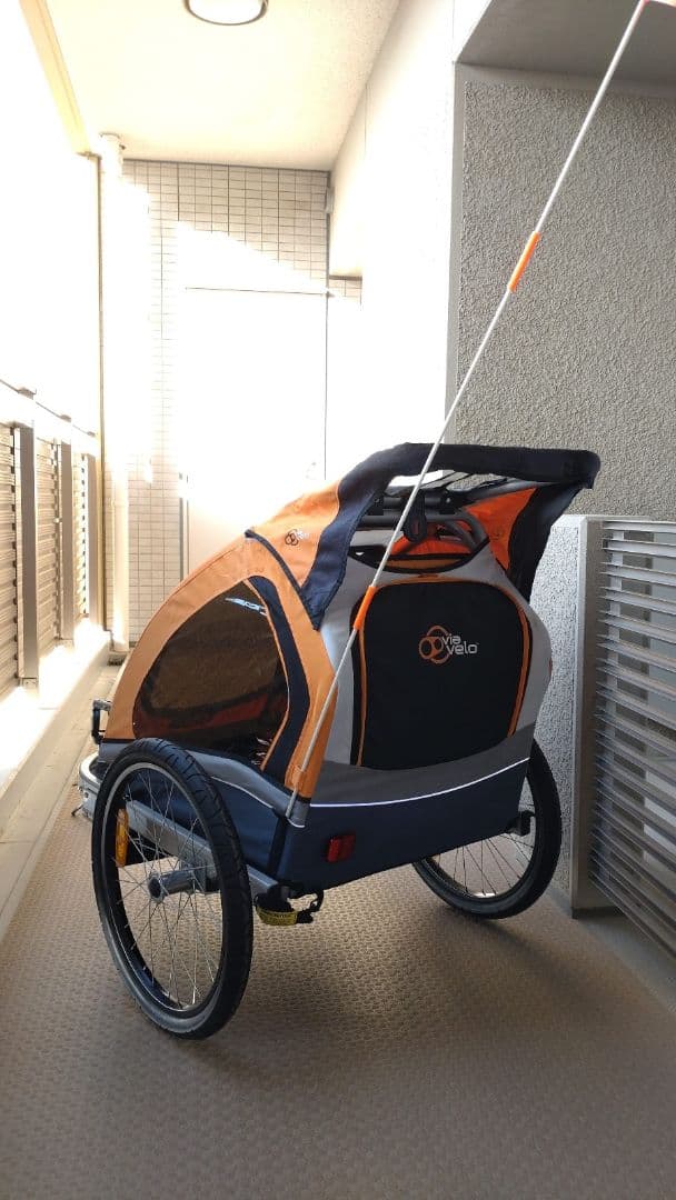 Via Velo チャイルドトレーラー（コストコ購入・ヒッチコネクター3個付き）