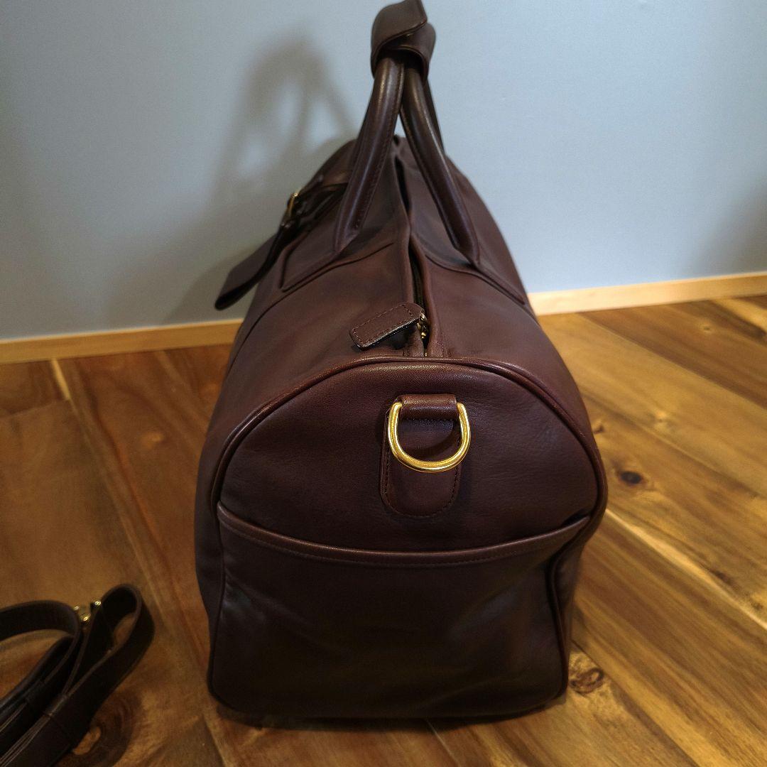 オールドCOACH★0596レザー大型ボストンバッグ★ブラウン