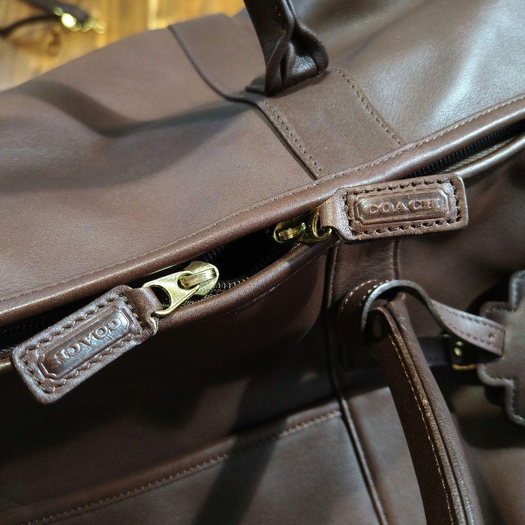 オールドCOACH★0596レザー大型ボストンバッグ★ブラウン