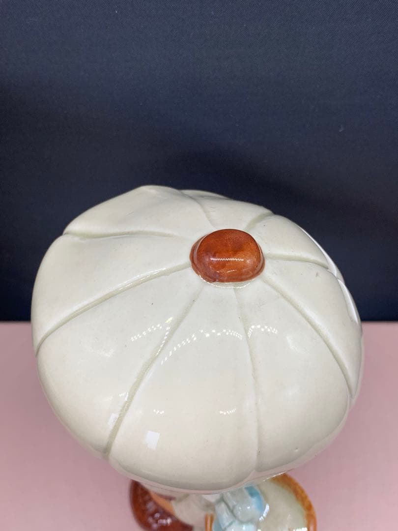 内藤ルネ　ゴルフボーイ　グレー　貯金箱　陶器