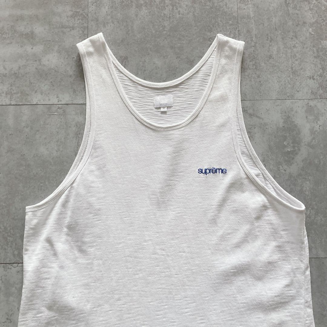 【XLサイズ】supreme シュプリーム ワンポイント ロゴ刺繍 タンクトップ