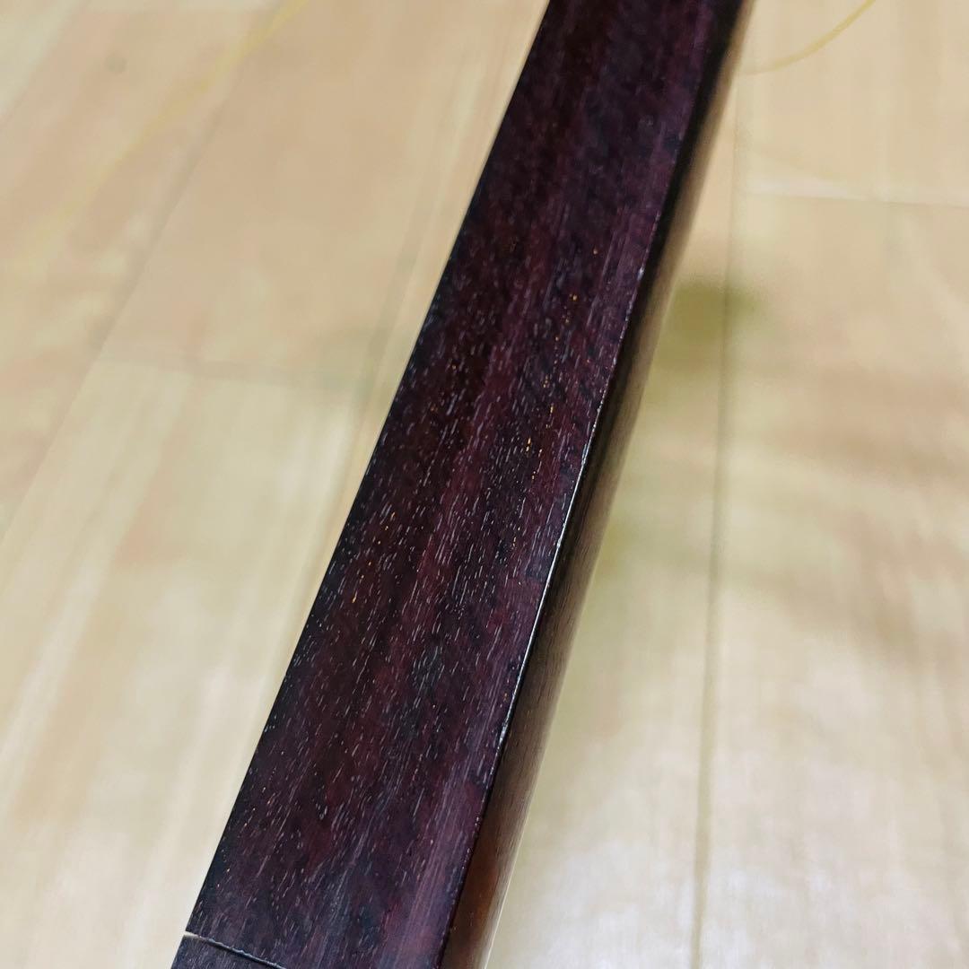 三味線 紅木　子持ち綾杉　金細 細棹　現状品