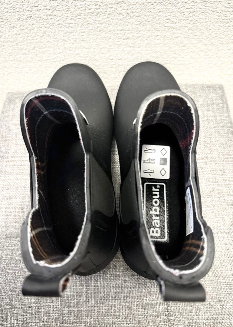 【美品】Barbour Wilton サイドゴア レインブーツ 22〜22.5