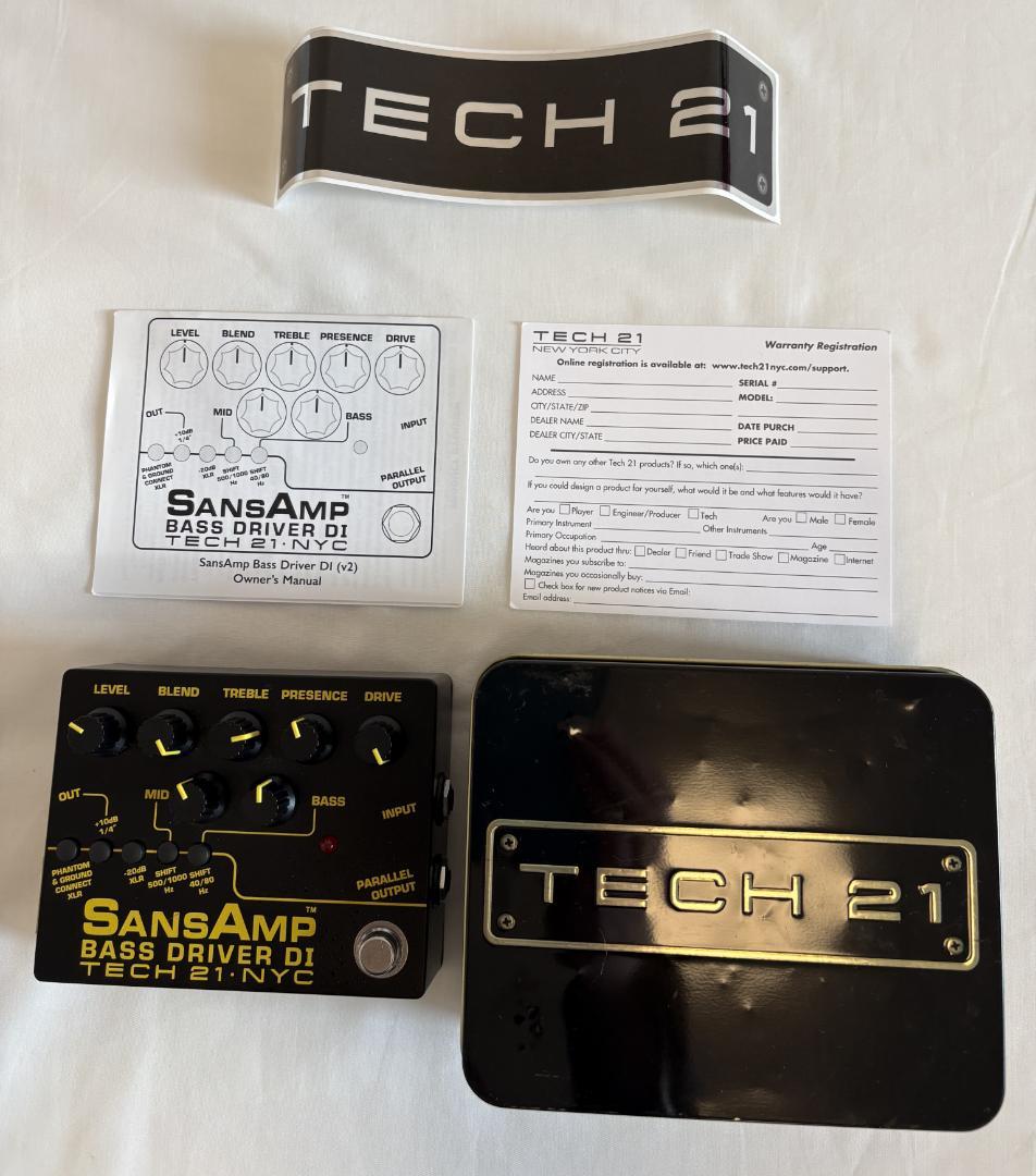 美品 SansAmp Bass D DI V2 TECH21