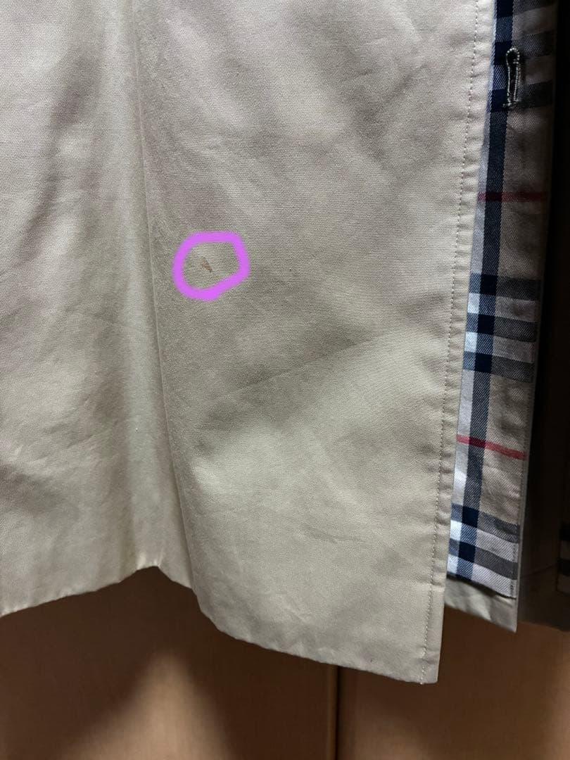 Burberrys ステンカラーコート ノバチェック 白タグ サイズ9AB2