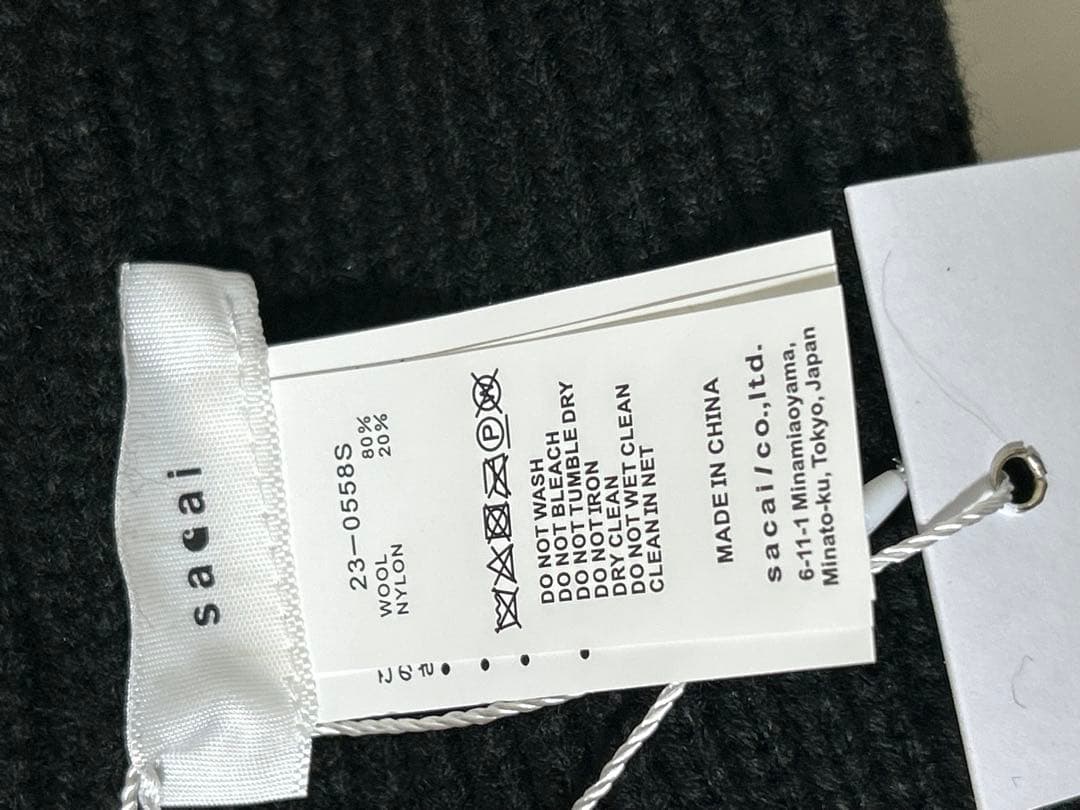 sacai Carhartt ニット帽 ビーニー ブラック