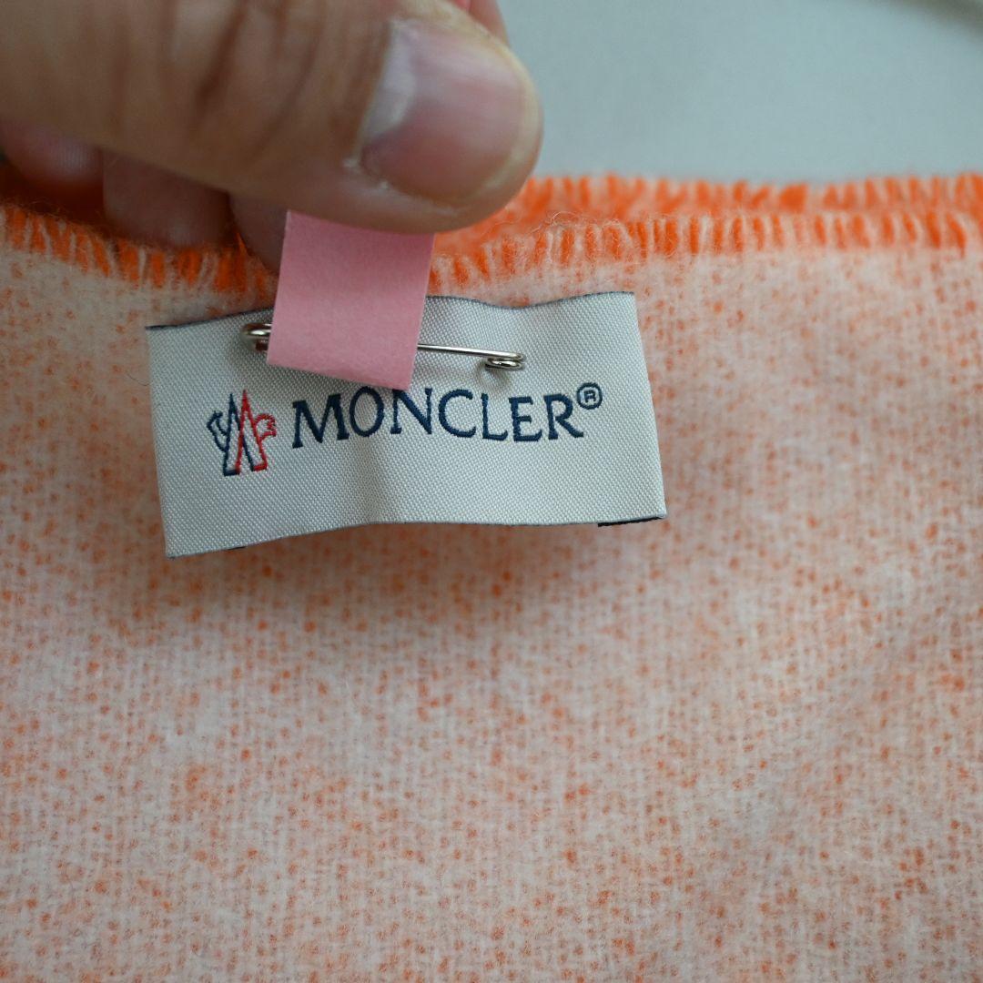 517★ MONCLER モンクレール ビッグロゴ 羊毛 マフラー 大判