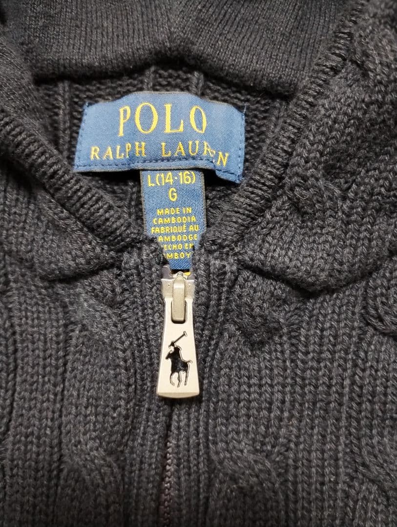 Polo Ralph Lauren フード付きカーディガン L(14-16)