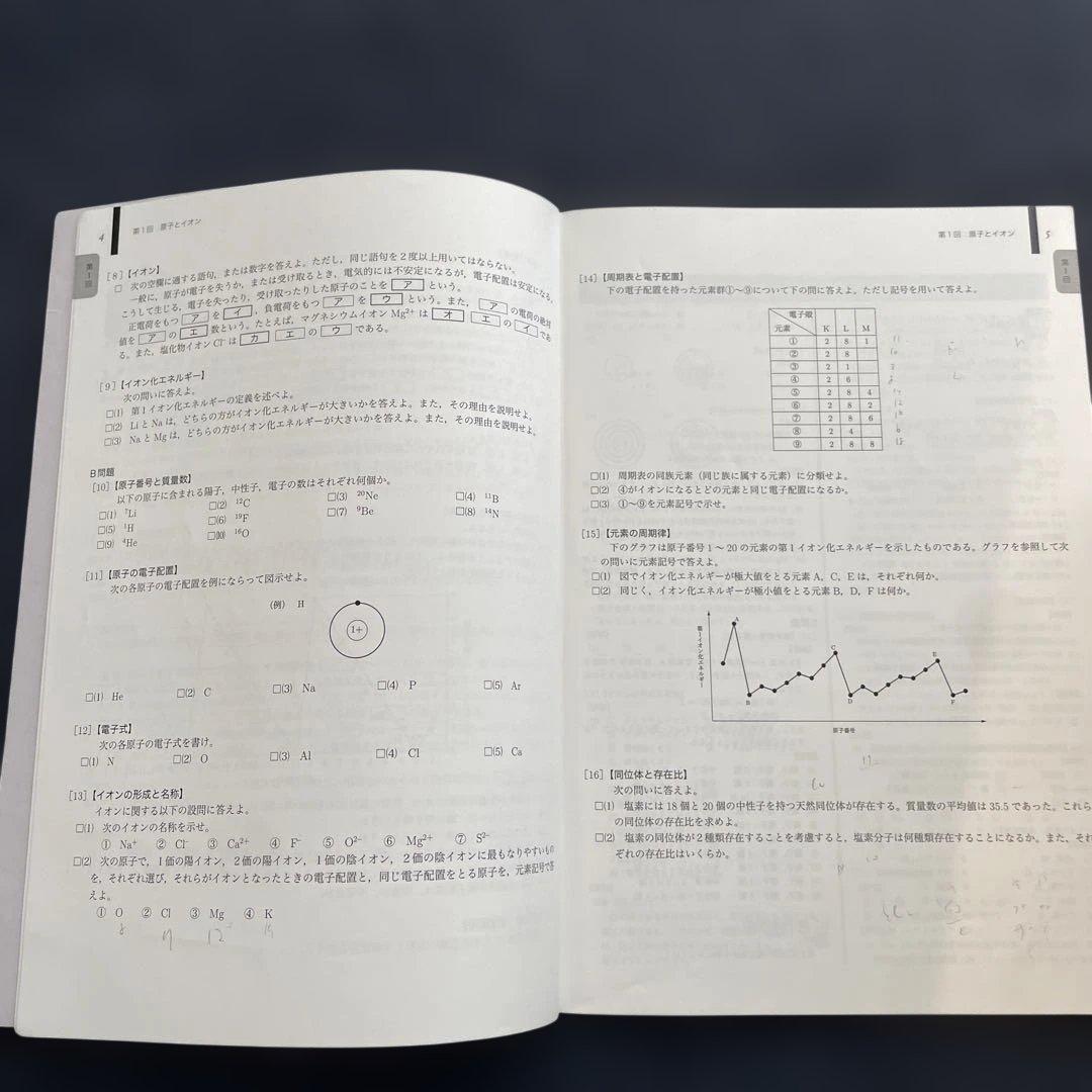鉄緑会　高1　2022年度　化学　テキスト問題集　基礎入門講座