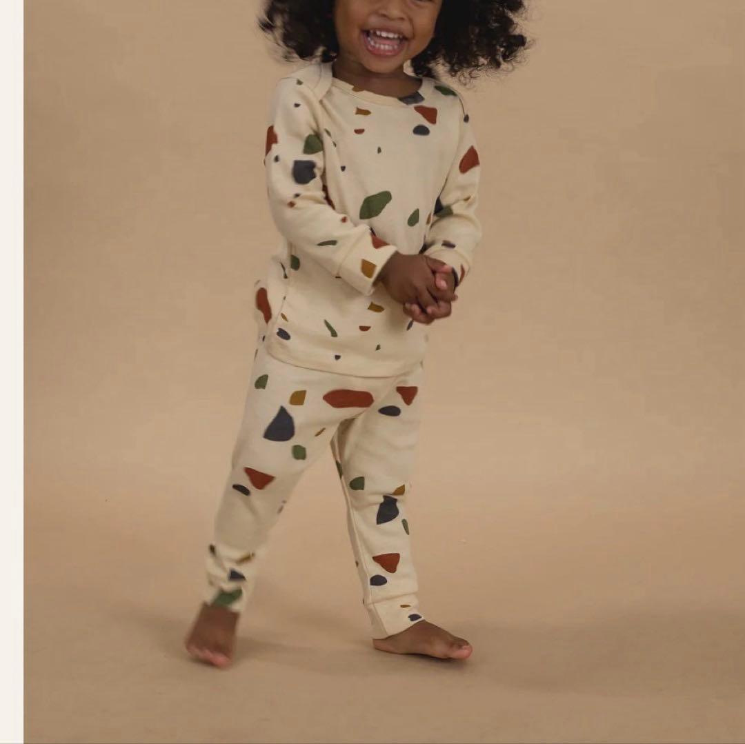 ベビーパジャマ Organic zoo TERRAZZO BASE LAYER SET 1-2y