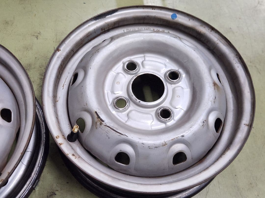 12インチ 4j pcd100 4穴 スチール製ホイール 4個セット スズキ純正