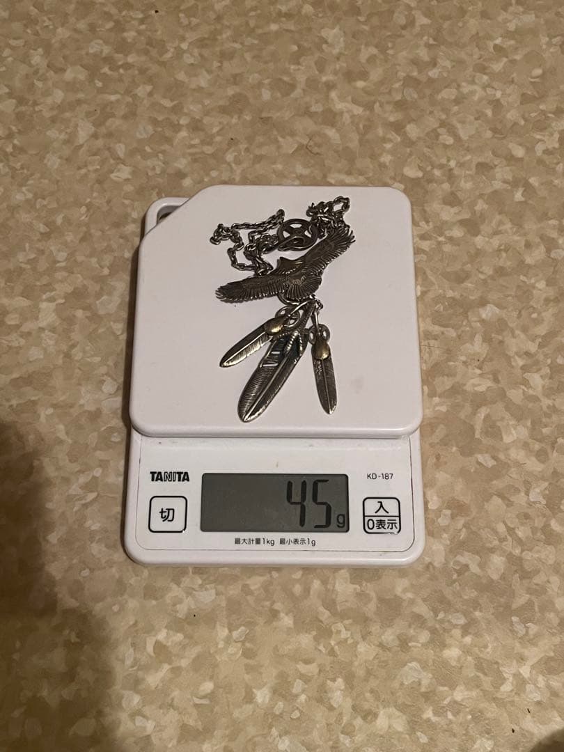 シルバー925 イーグル ネックレス フェザー 45g 刻印 ゴローズ風