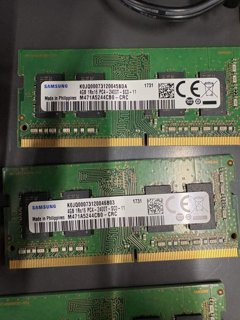 Samsung DDR4 4GB 2400MHz メモリ 4枚セット