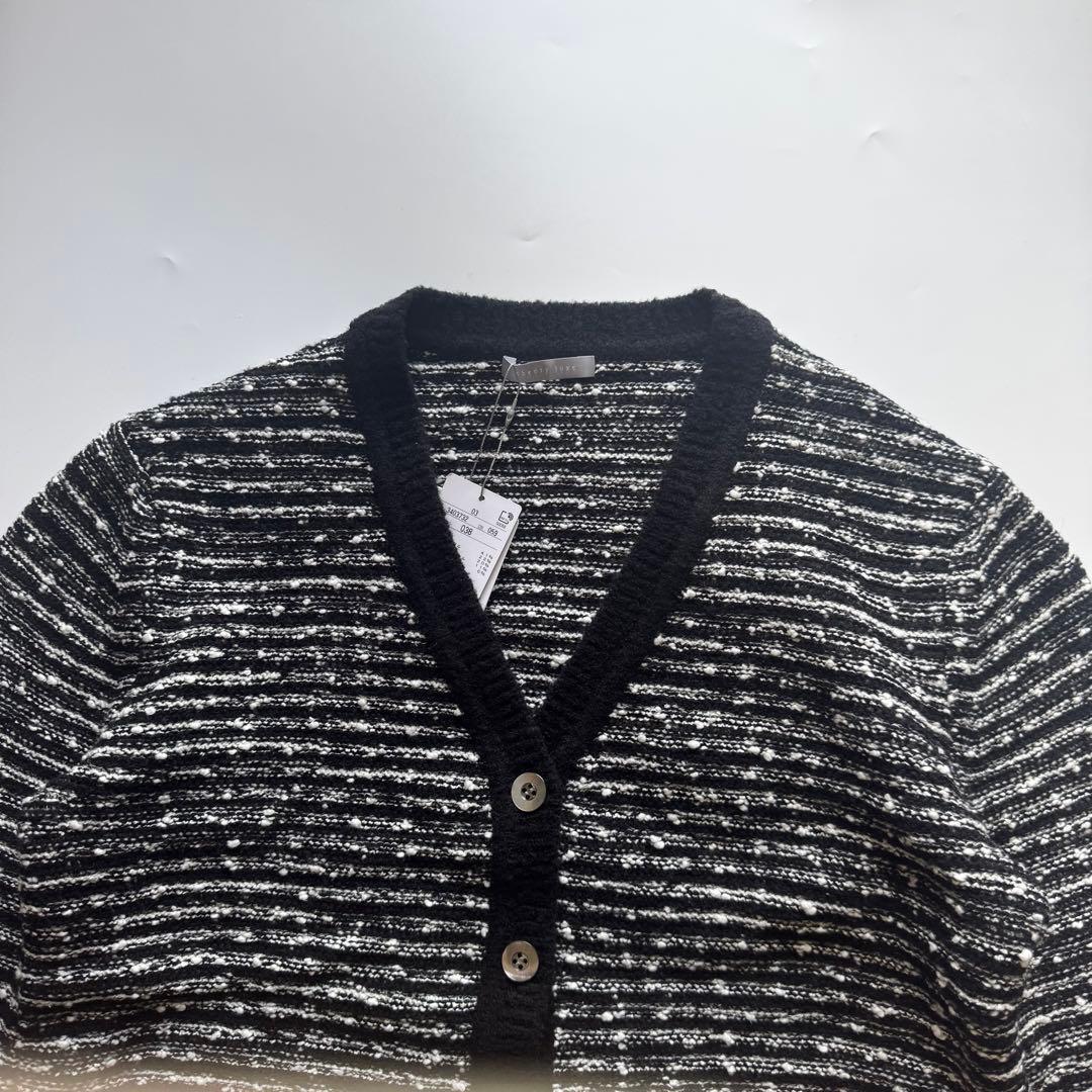 新品　Theory luxe　セオリーリュクス　ツイードVネックカーディガン38
