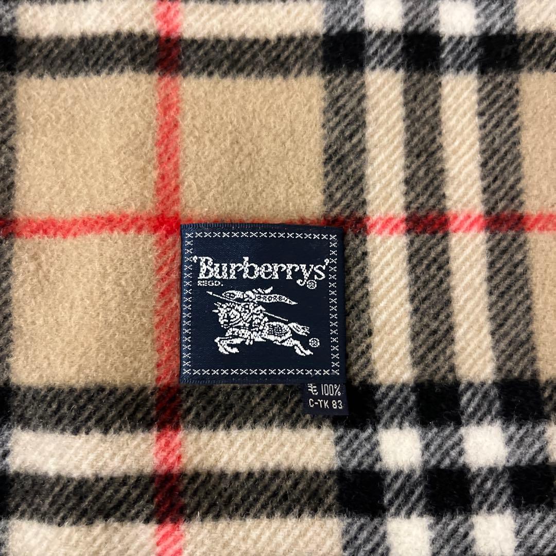 Burberry's チェック柄ストール ウール100%