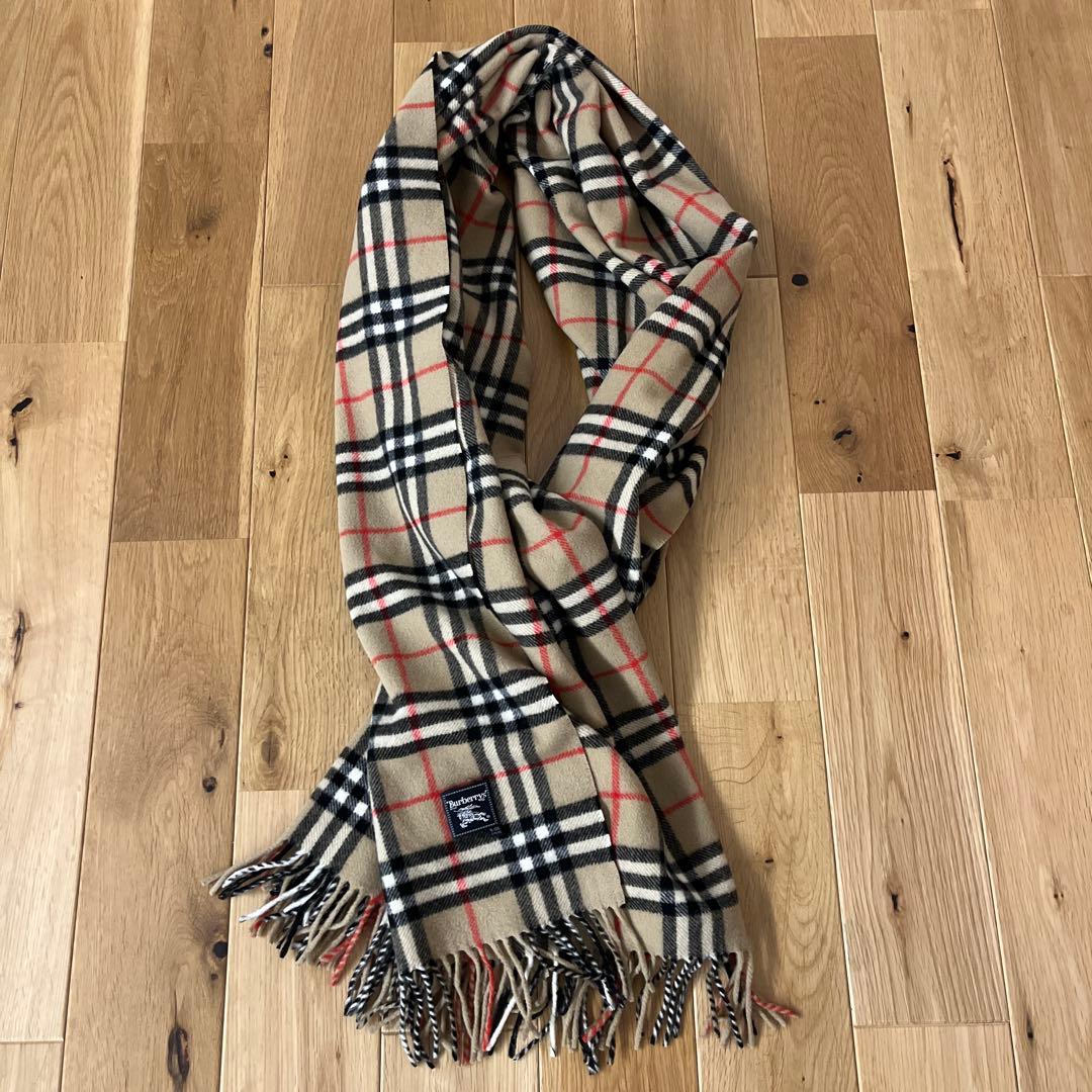 Burberry's チェック柄ストール ウール100%