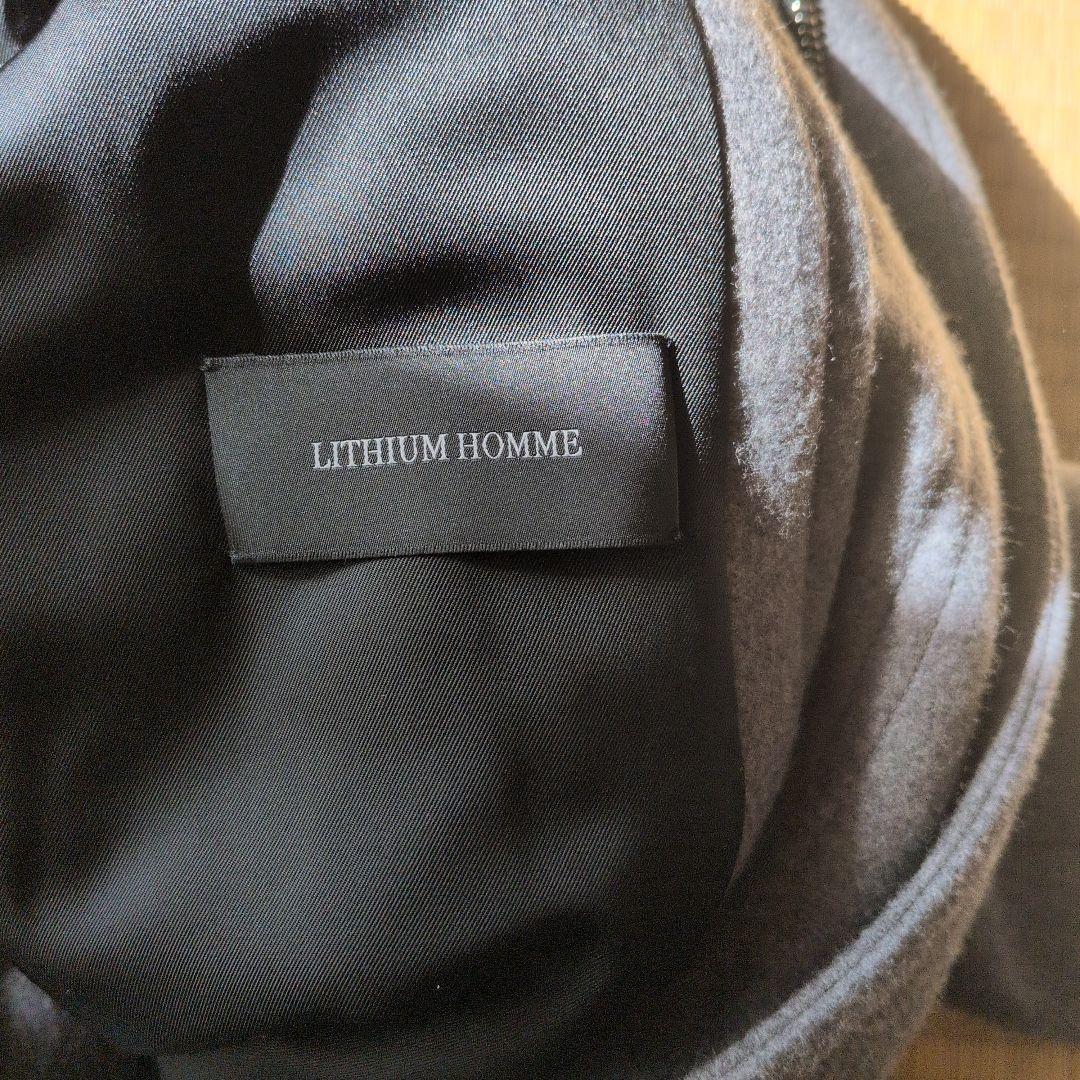 LITHIUM HOMME リチウムオム　ダッフルコート　グレー　リアルファー