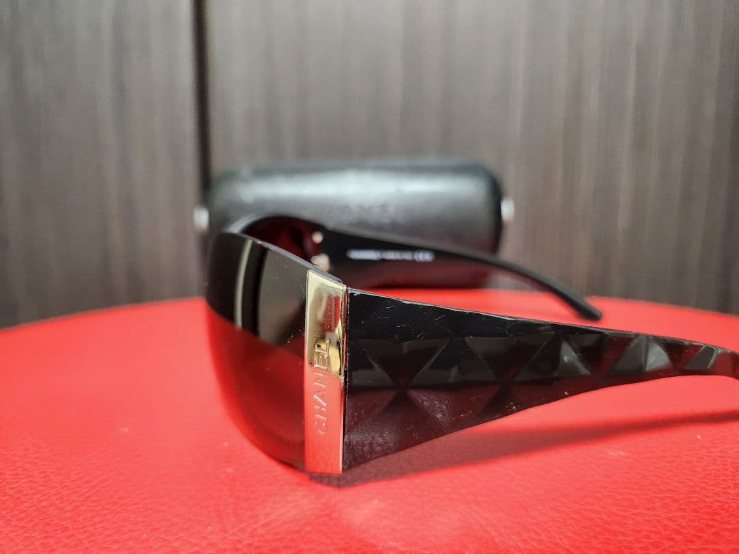 【希少】CHANEL シャネル サングラス シールド 6009 ロゴ Y2K 黒