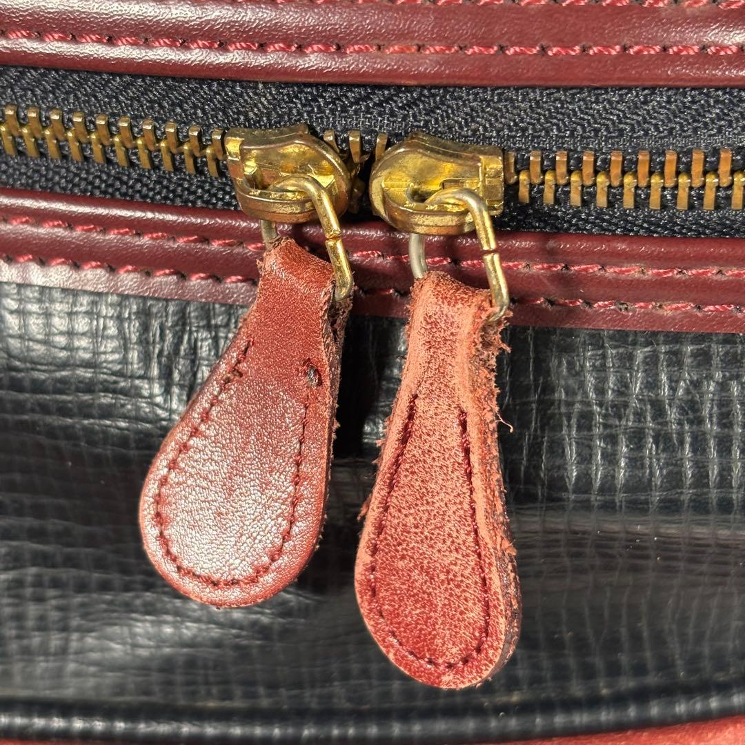 ダンヒル ボストンバッグ トラベルバッグ 旅行かばん レザー ブラック ボルドー