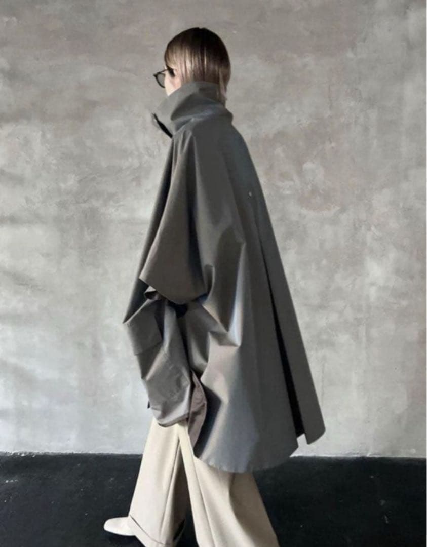 ジャケット・アウター RIM.ARK spring coat standcollar poncho