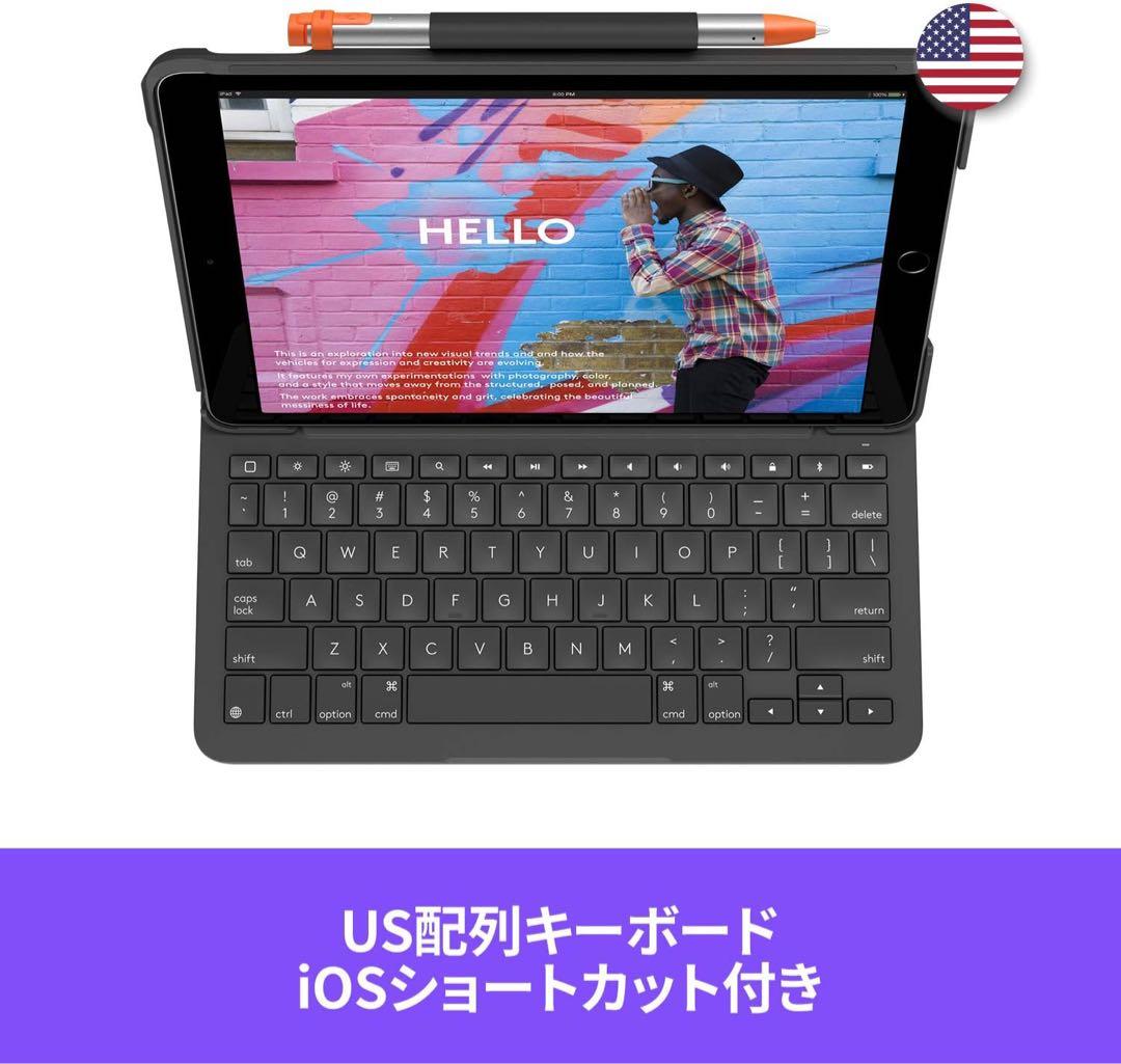 ①SLIM FOLIO iPad 第9/8/7世代用キーボード一体型ケース