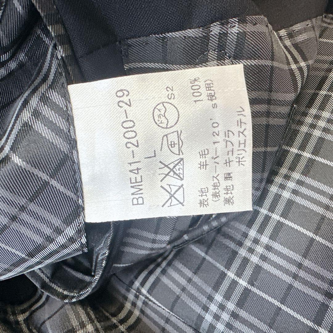 BURBERRY BLACK LABEL 銀ボタン ジャケット 黒 L