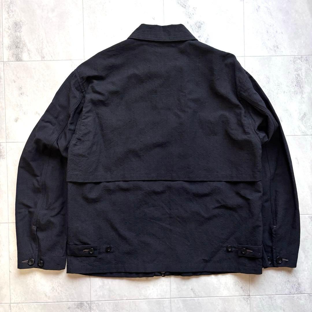 【美品】J.S stead ジップブルゾン 短丈 ウール 和紙 Wジップ