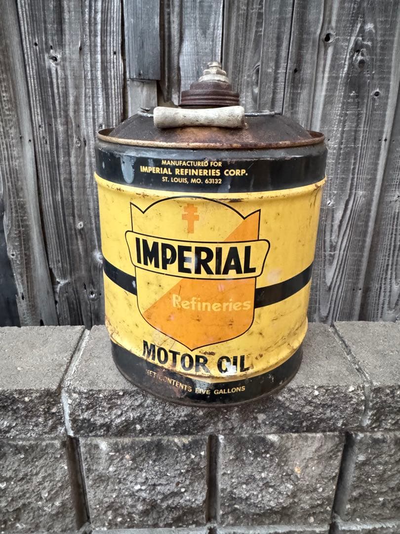 ビンテージ IMPERIAL MOTOR OIL 5ガロン缶