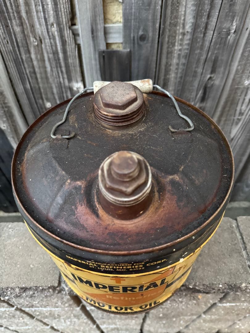 ビンテージ IMPERIAL MOTOR OIL 5ガロン缶