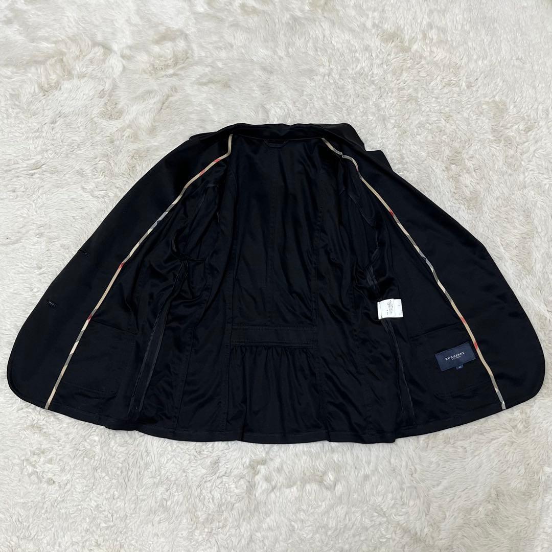 美品　大きめ　バーバリー ロンドン　テーラードジャケット　黒　3XL 46