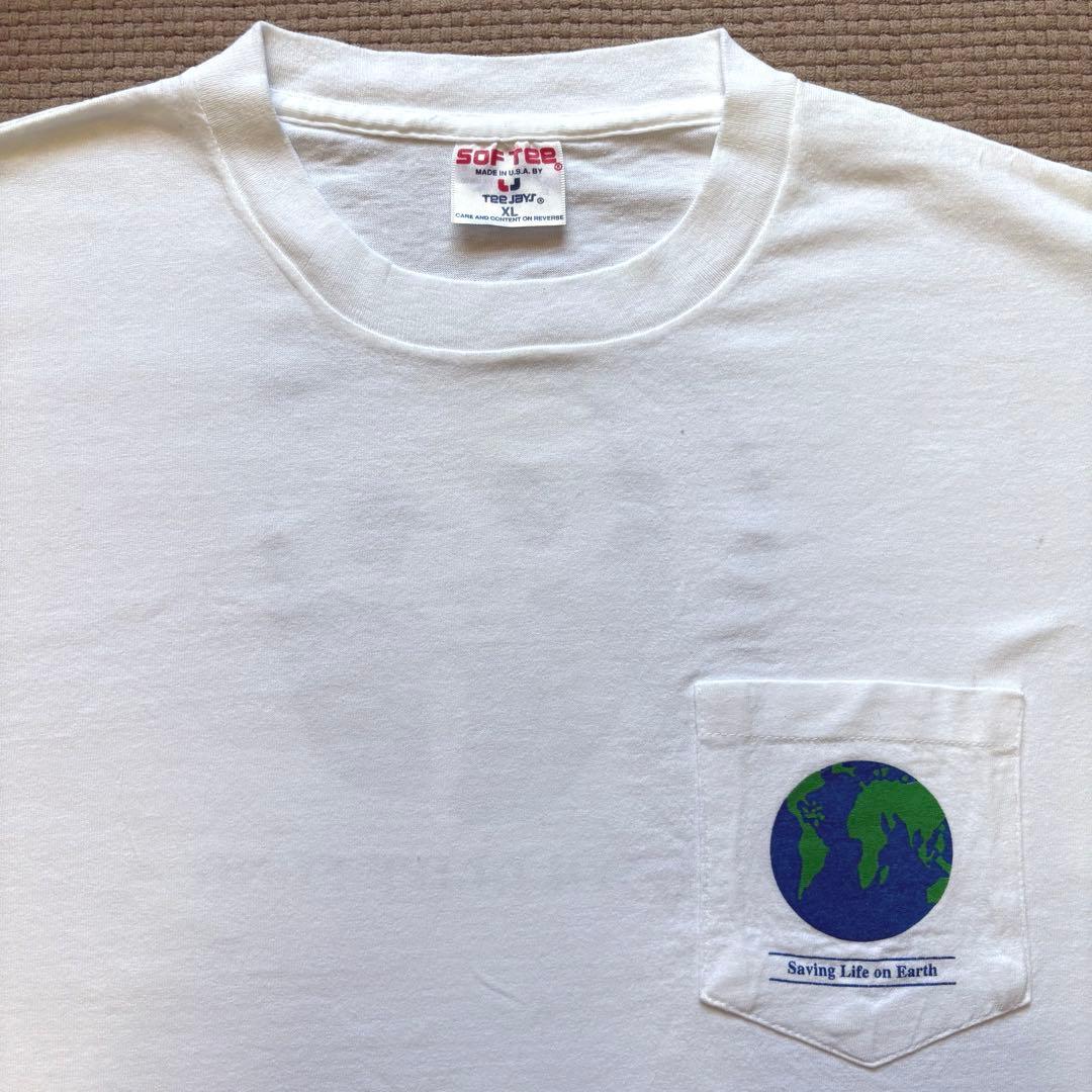 90s USA製 WWF パンダ Tシャツ XL ポケット付 シングルステッチ